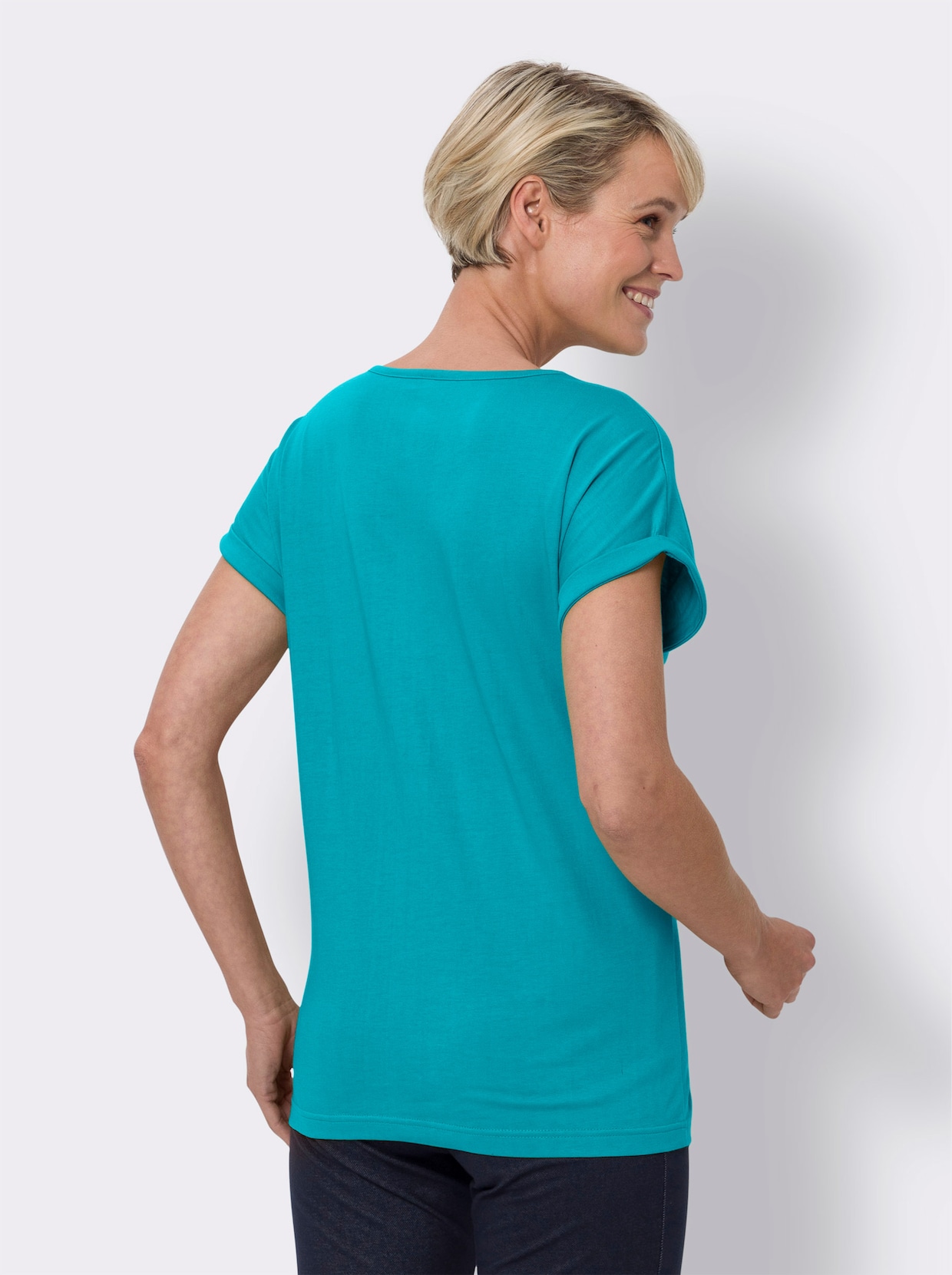 Shirt met korte mouwen - turquoise