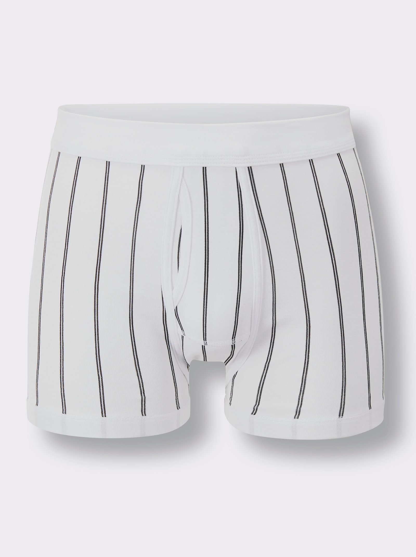 wäschepur men Hose kurz - weiss-gestreift