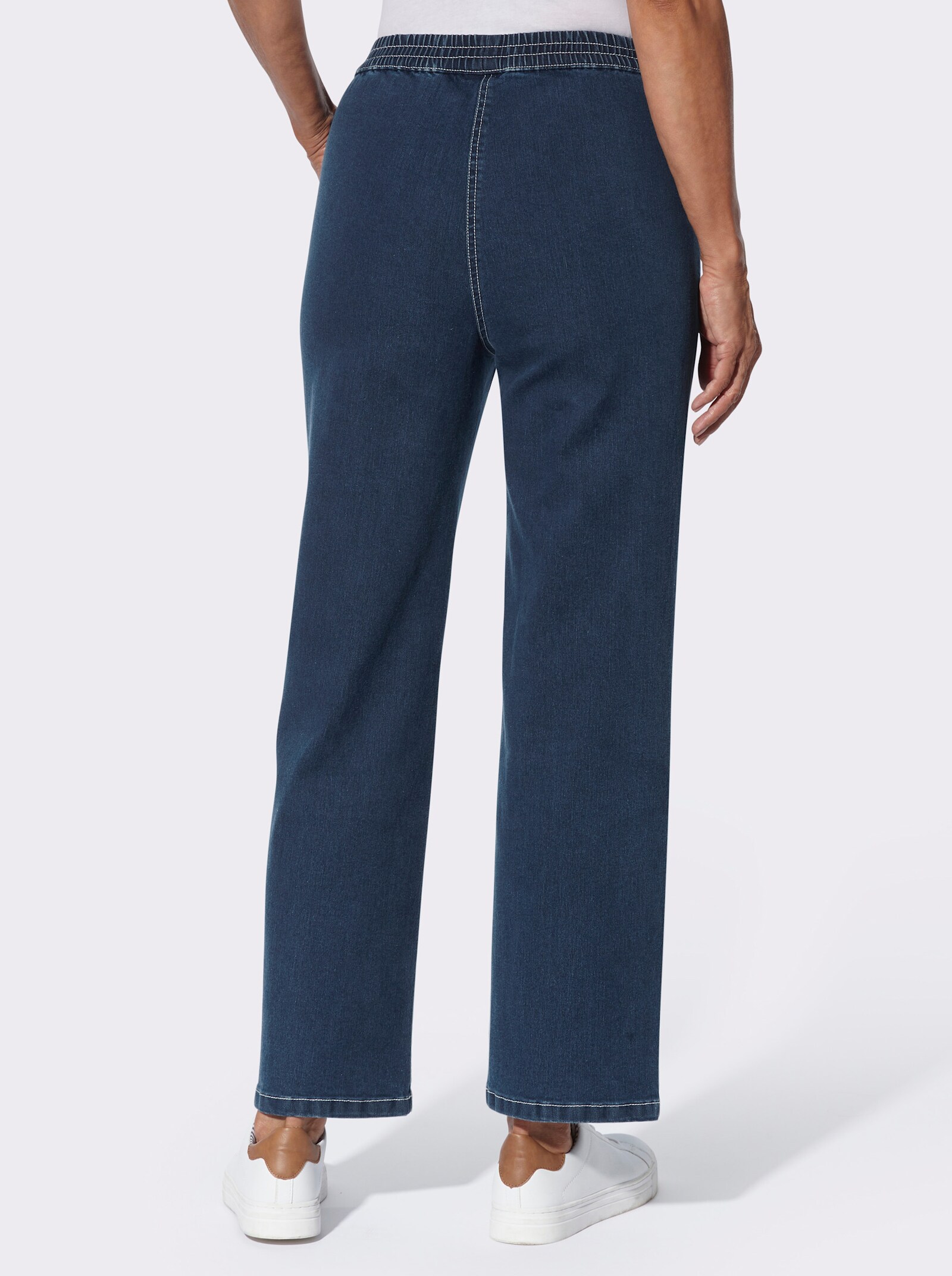 Schlupfjeans in knöchelfreier Länge - blue-stone-washed