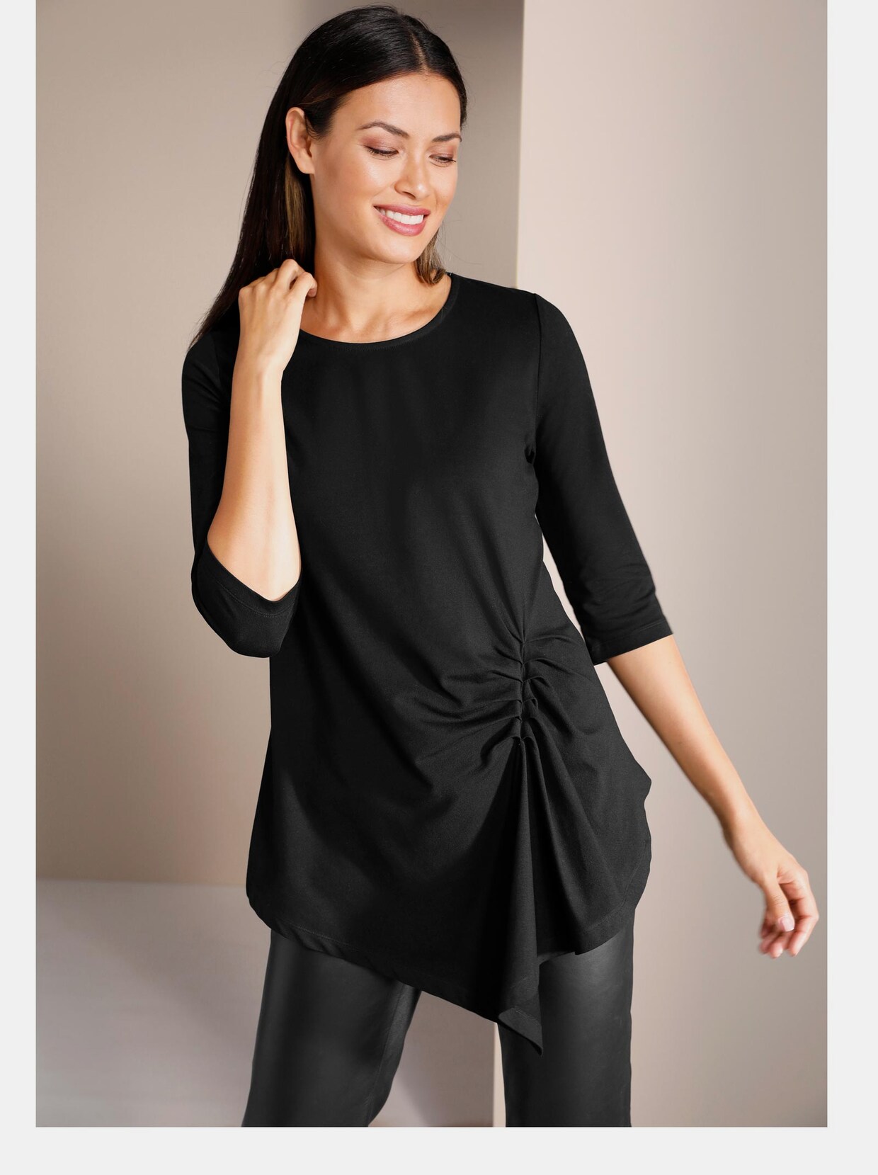 Creation L Premium Shirt van lyocell - zwart
