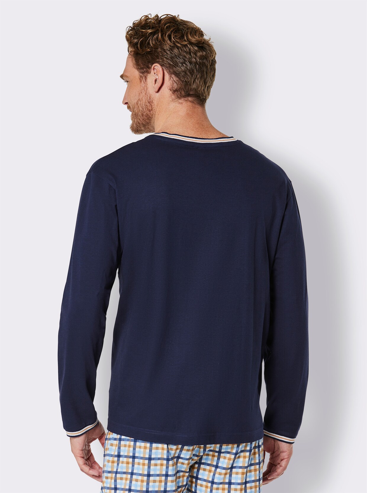 wäschepur men Pyjama-Shirt - marine