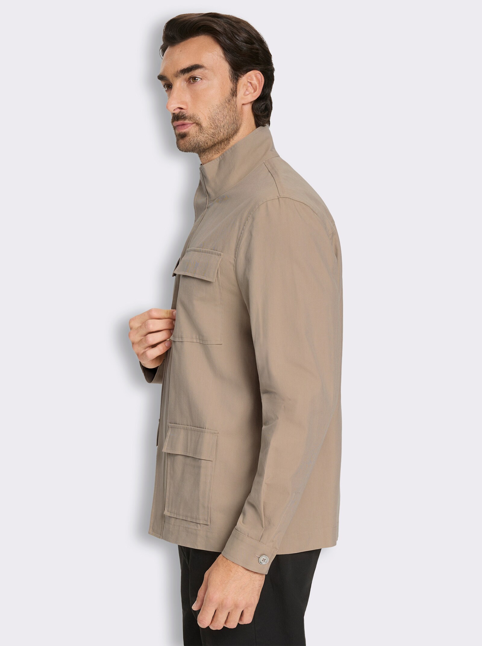 Marco Donati Jacke im Baumwoll-Lyocell-Mix - sesam