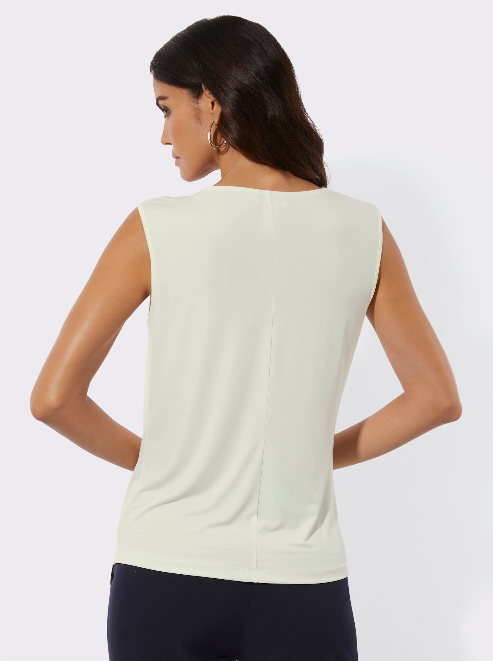  Shirttop mit Schmuckspange - champagner