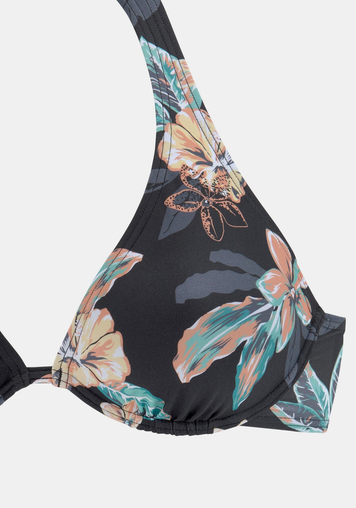 Venice Beach Bügel-Bikini-Top - schwarz-bedruckt