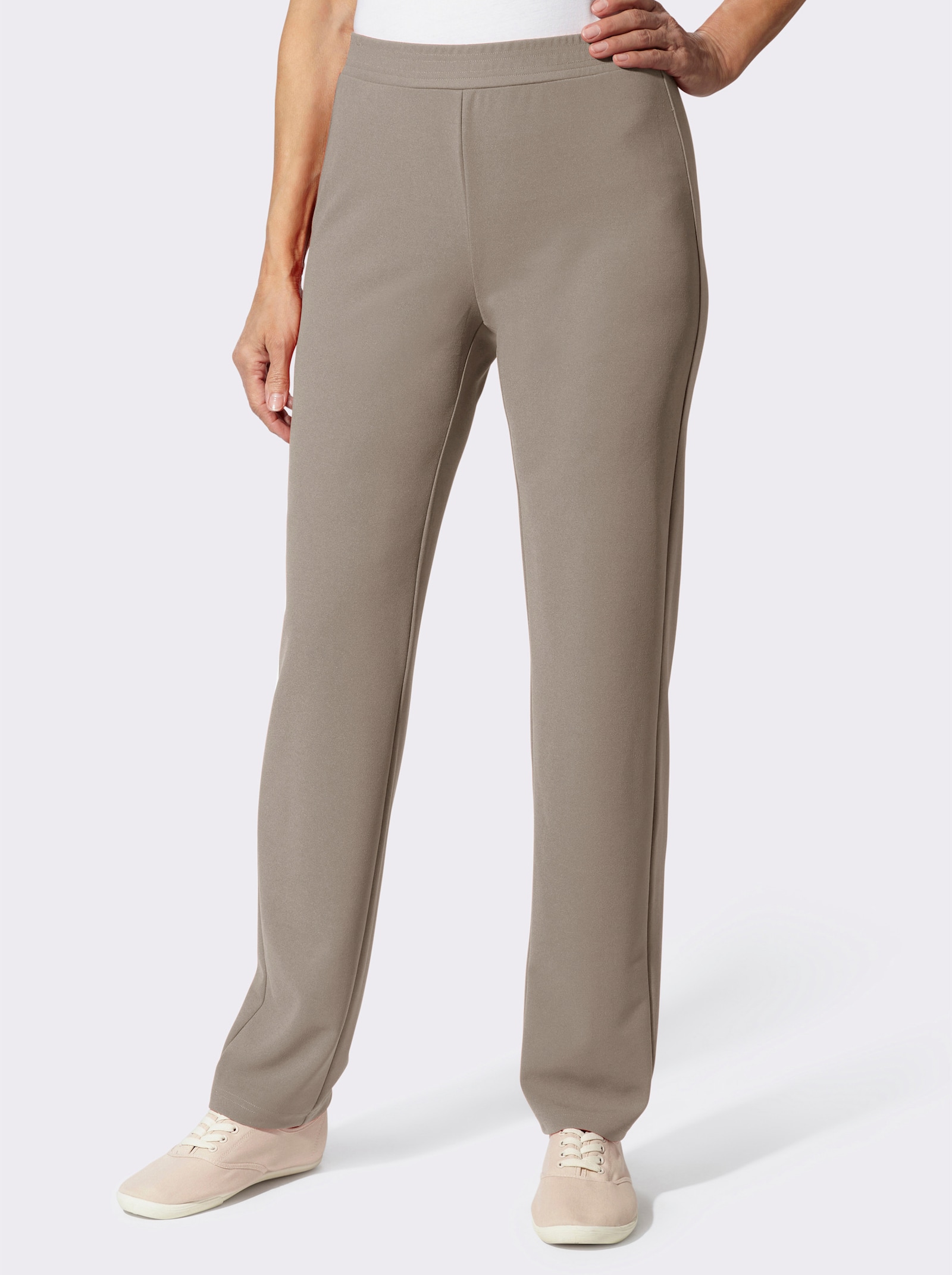 Schlupfhose in gerader Form - sesam