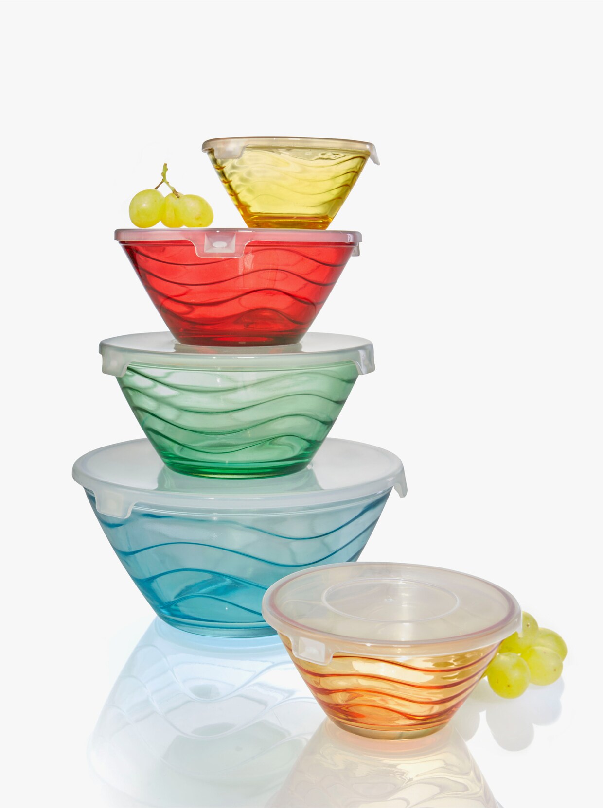 Schüssel-Set, 5-tlg. - rot
