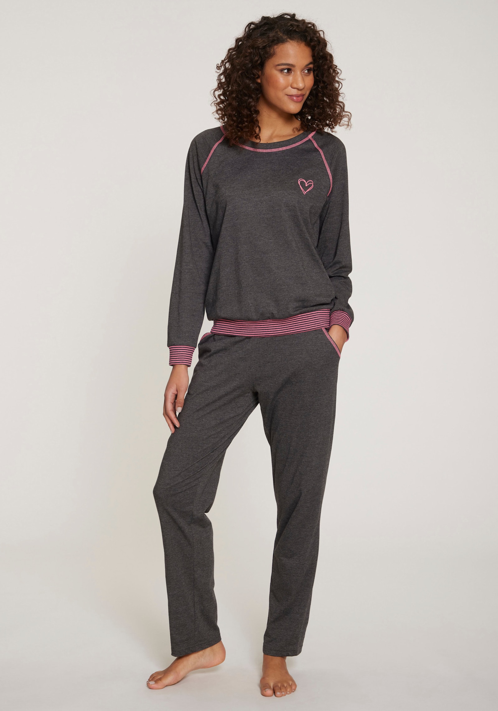 Vivance Dreams Pyjama - anthrazit-meliert