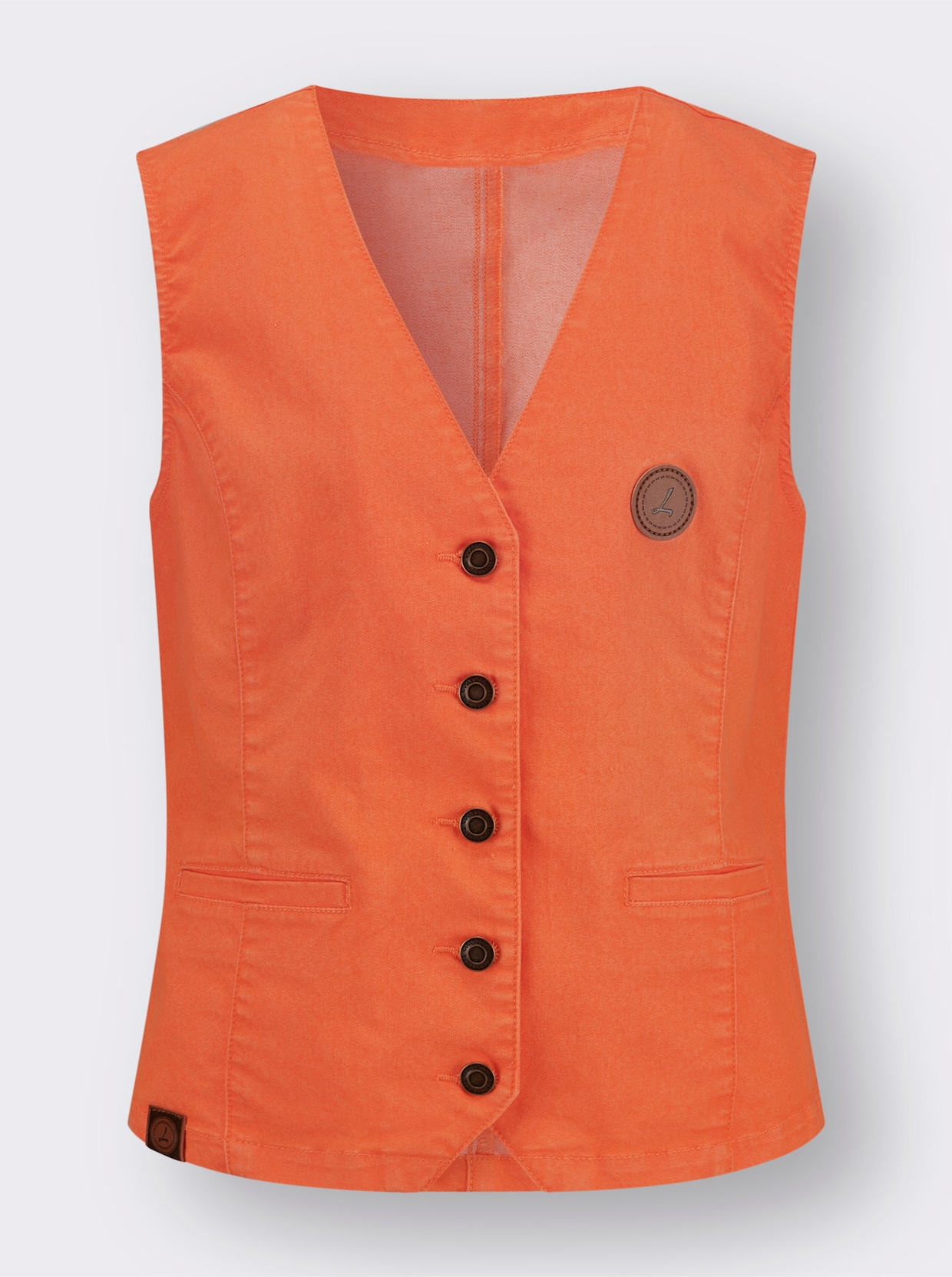 Jeansgilet - oranje