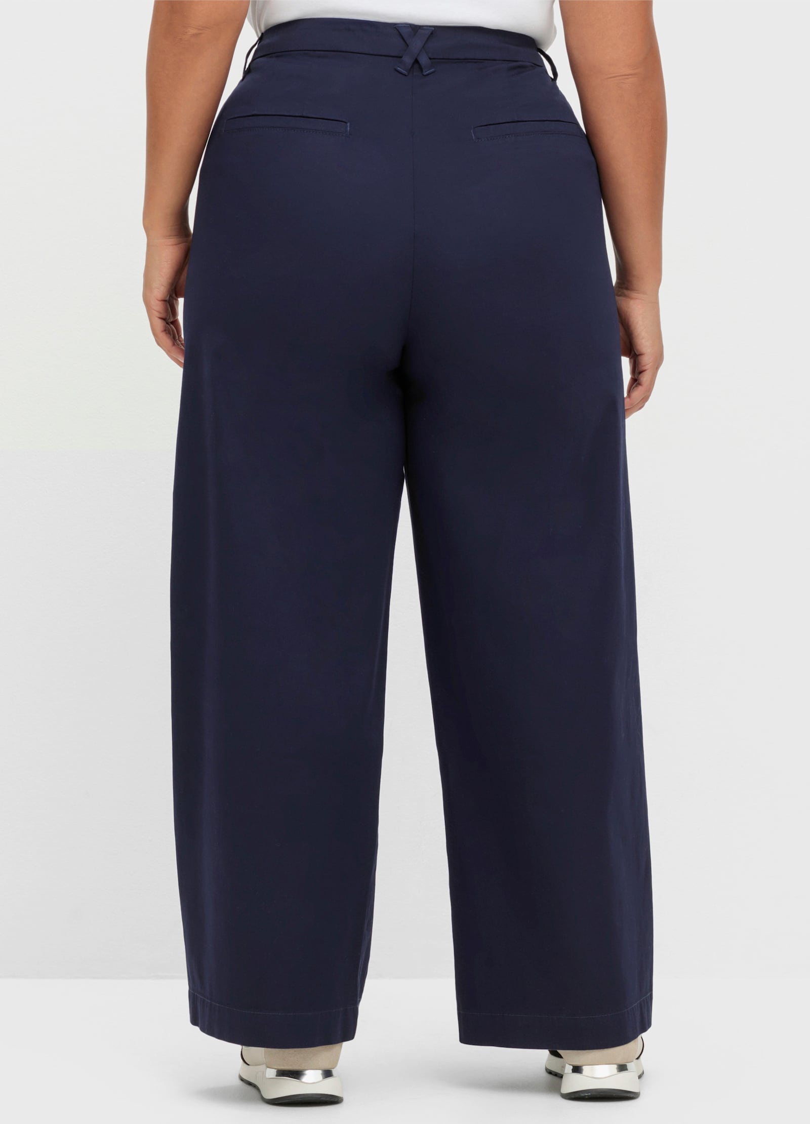 sheego Chinohose mit weitem Bein - tiefblau