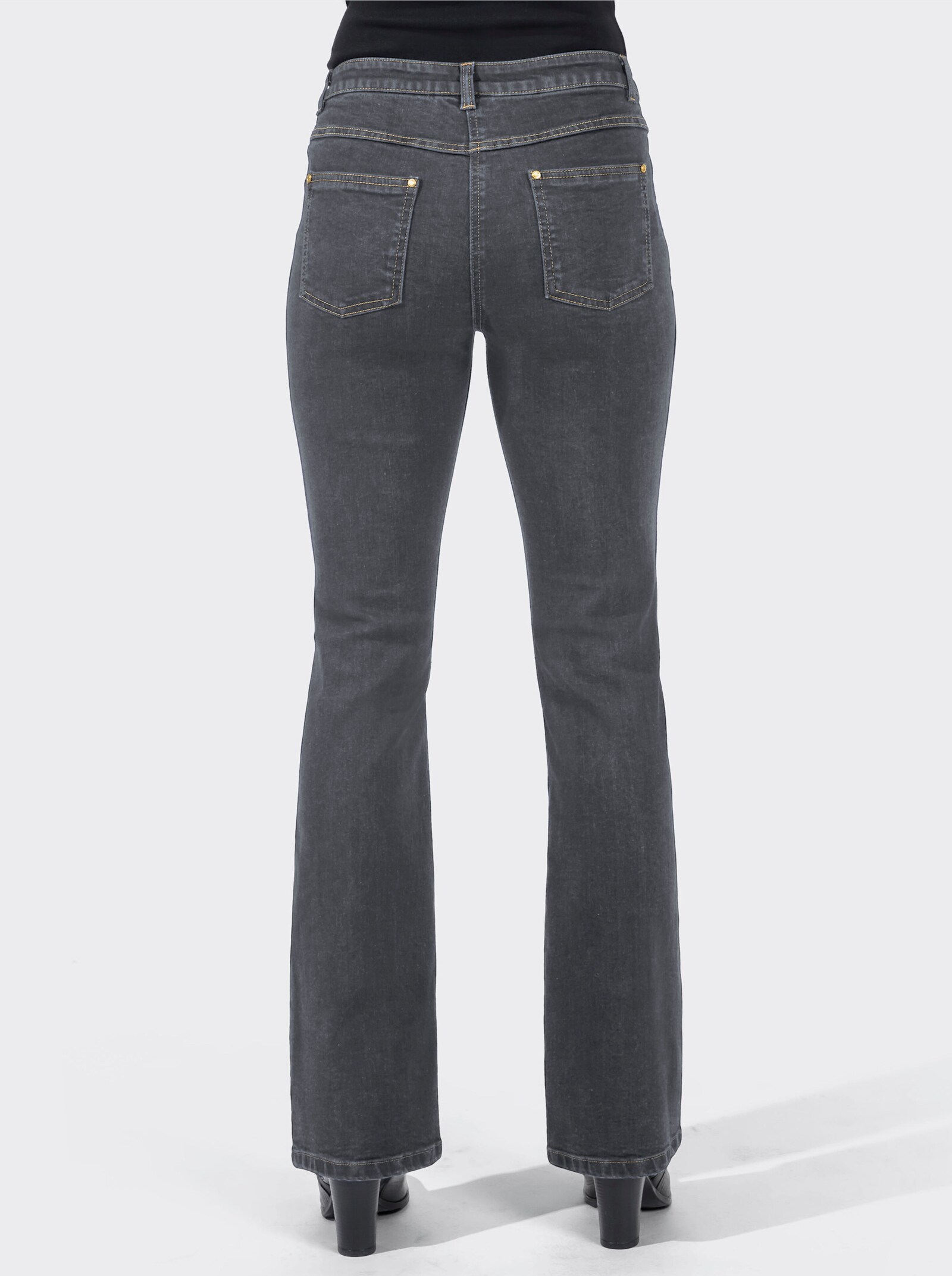 Bootcut-Jeans im 5-Pocket-Stil - stone-grey-denim