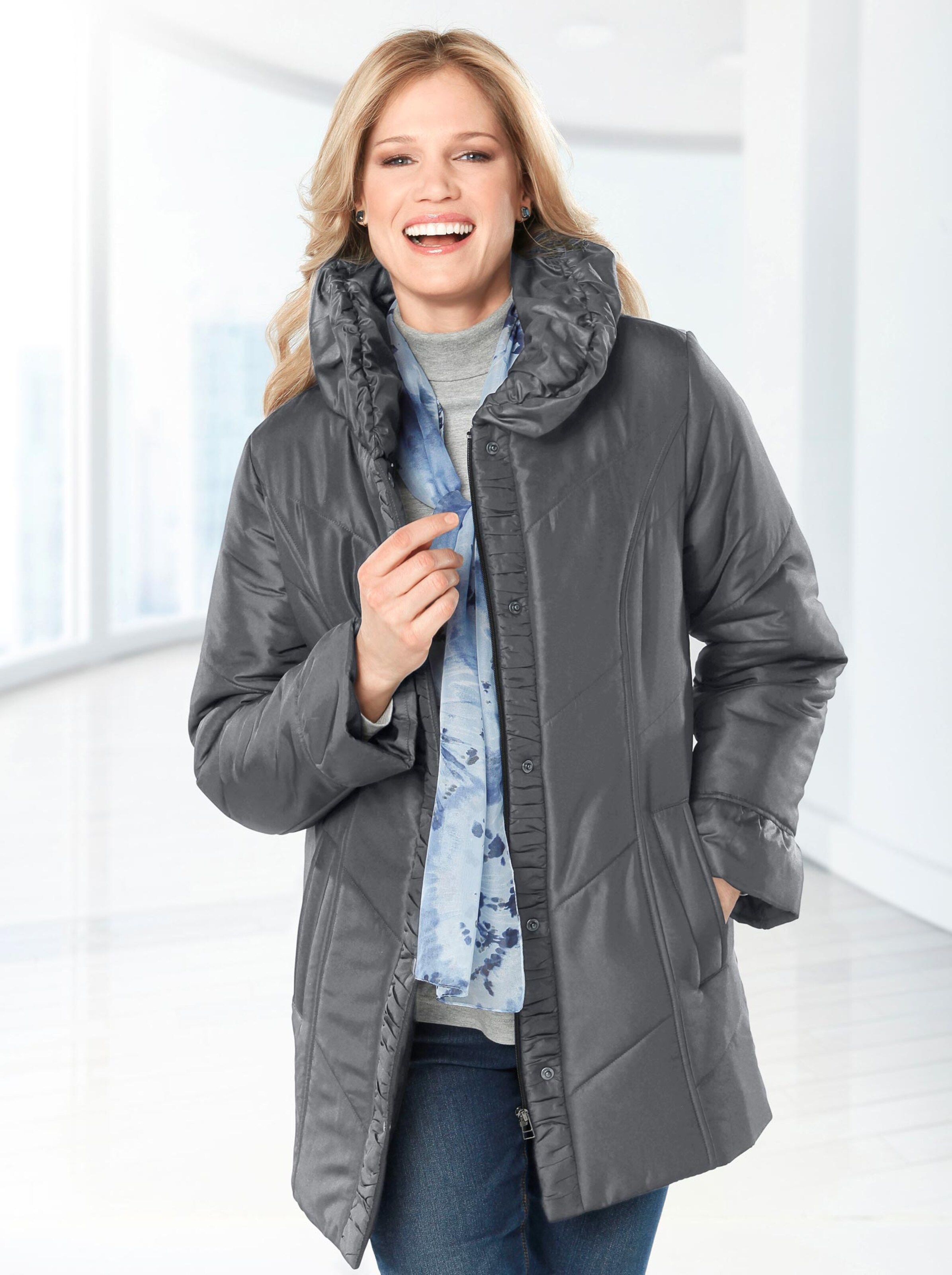 steppjacke silbergrau