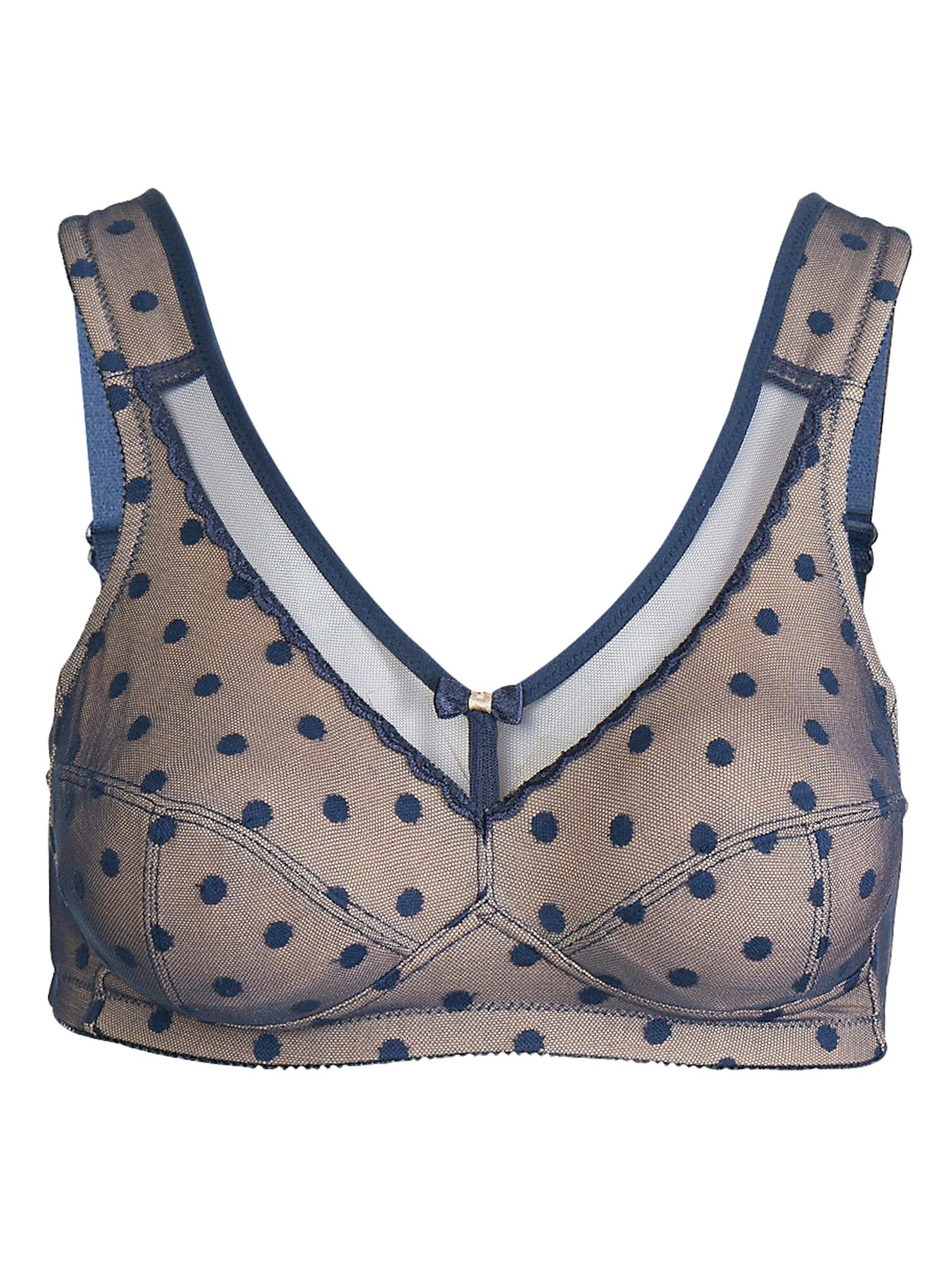 Susa Entlastungs-BH ohne Bügel - marine-getupft