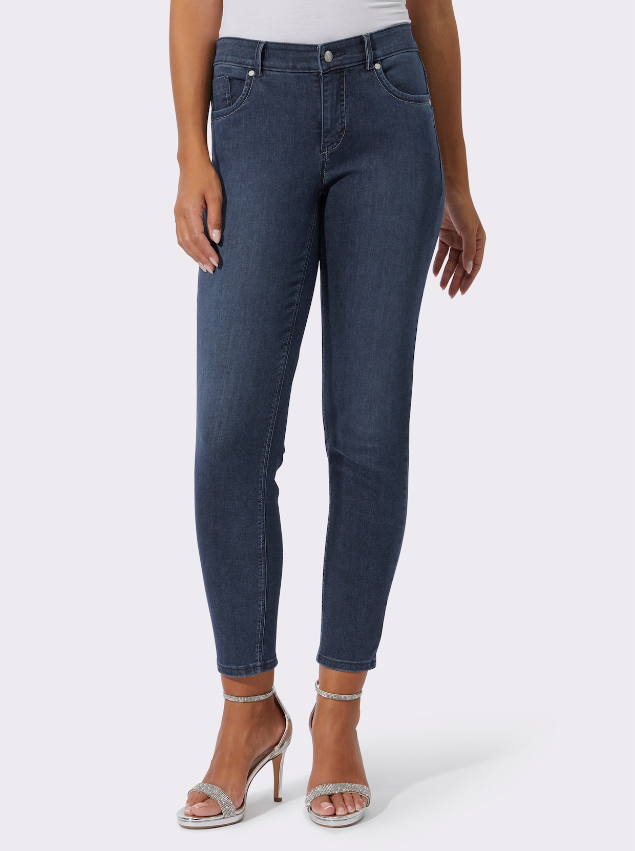 7/8-Jeans - blue-stone-washed