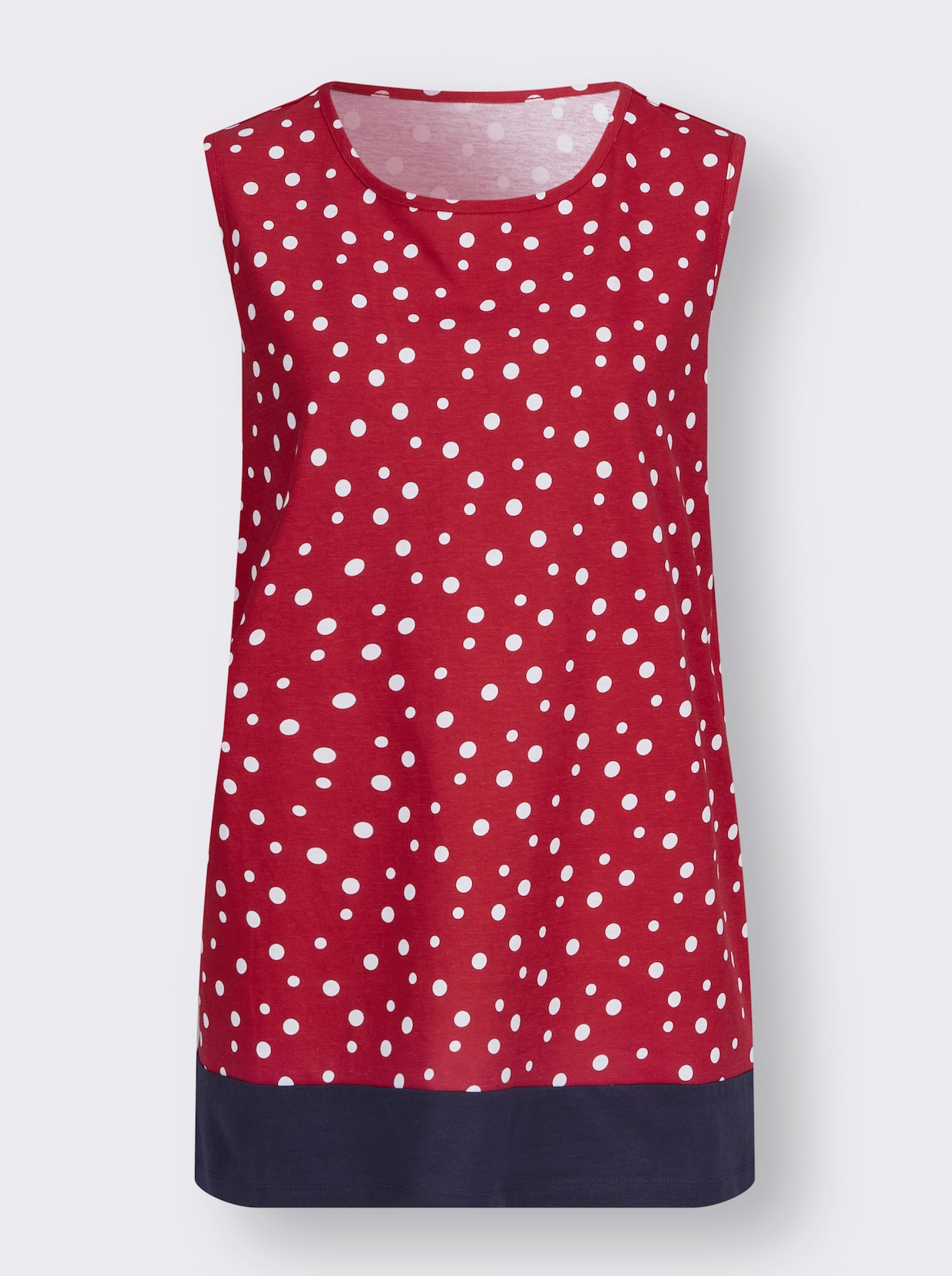 Lange top - rood/wit geprint