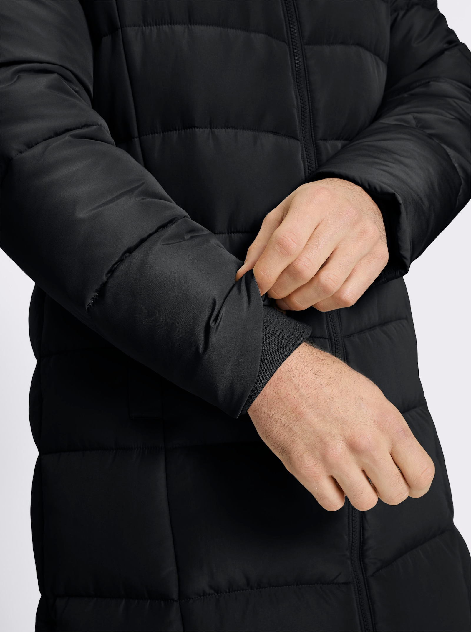 Marco Donati Longjacke mit 2-Wege-Reißverschluss - schwarz