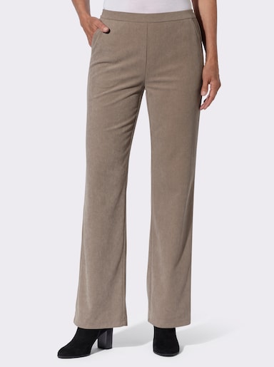  Cordhose in Schlupfform - taupe