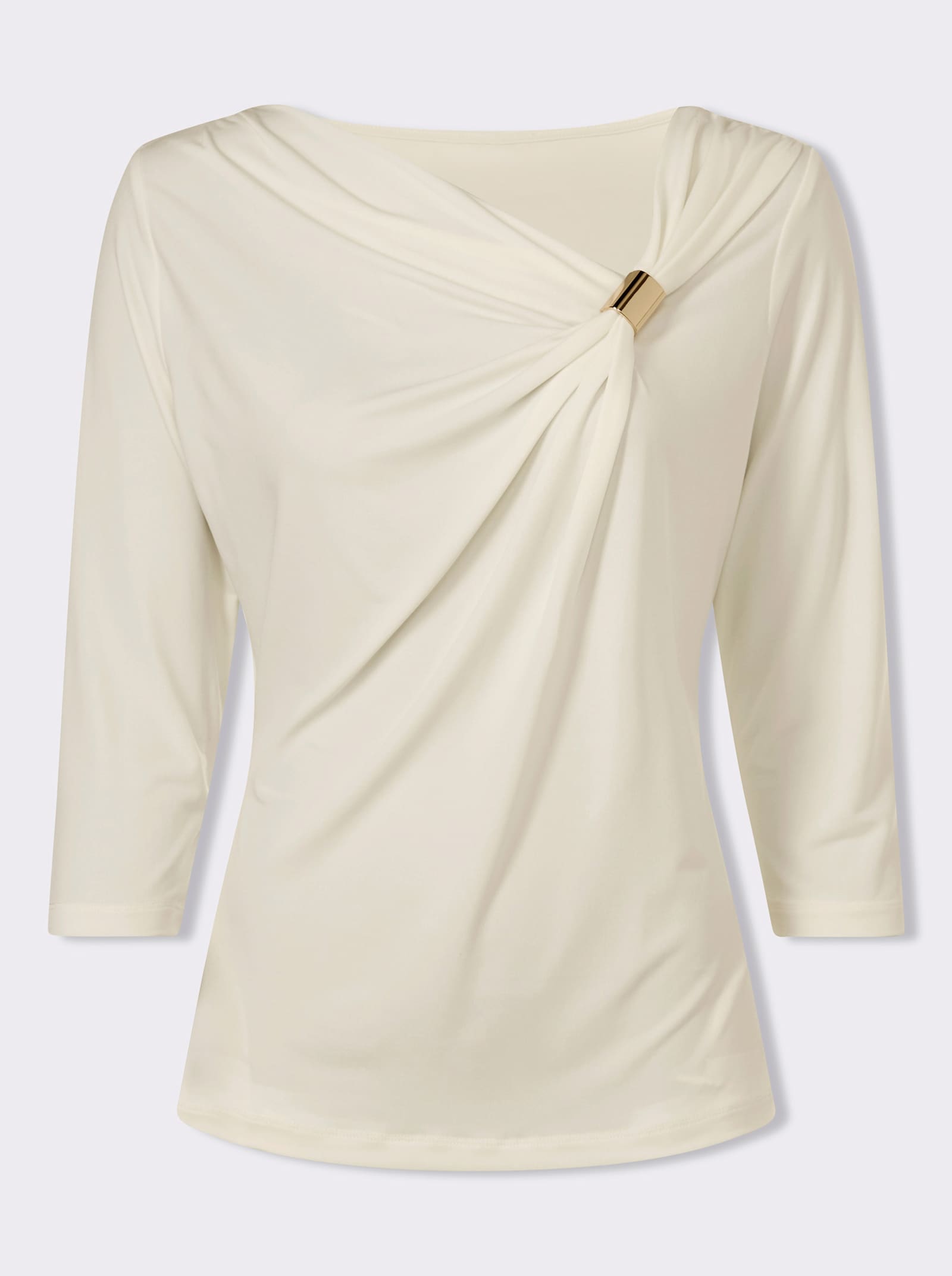 heine Shirt mit Zierspange - champagner