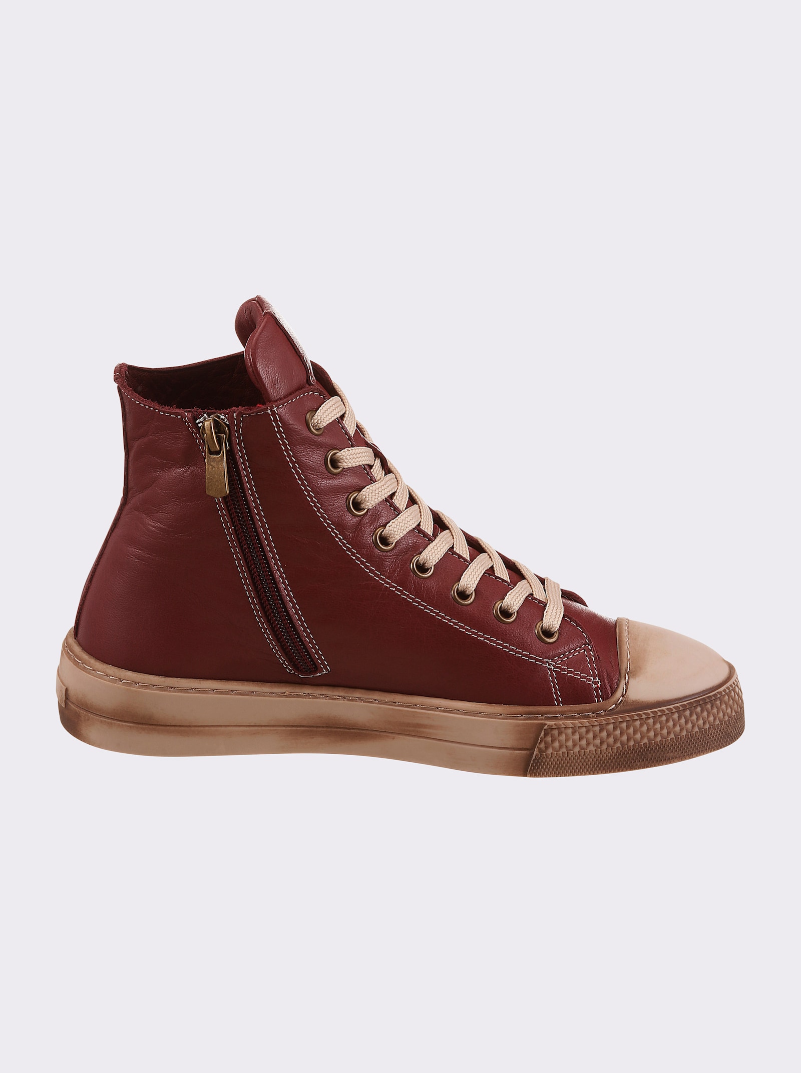 Andrea Conti Sneaker - bordeaux-taupe