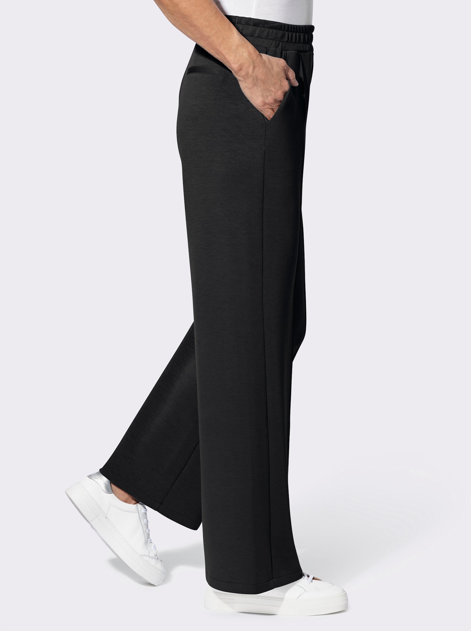 Jerseyhose in weich fließender Qualität - schwarz