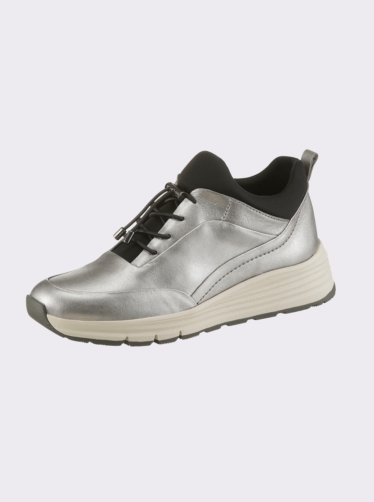 heine Sneaker - silberfarben-schwarz
