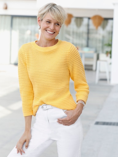 3/4 Arm-Pullover - gelb
