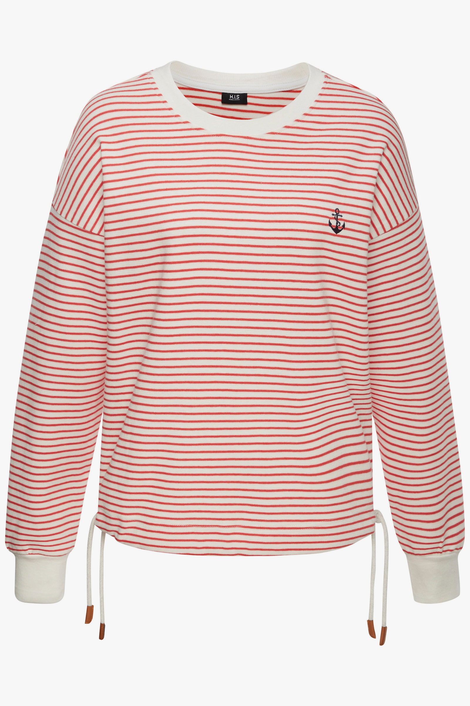 H.I.S Sweatshirt - rot-offwhite