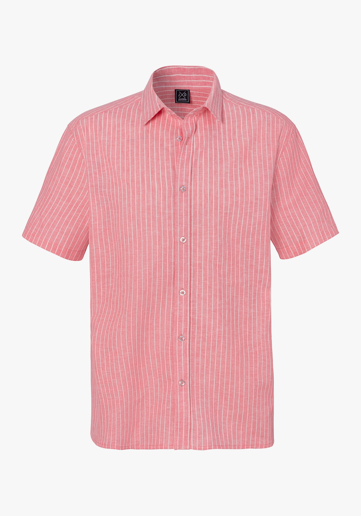 Overhemd met korte mouwen - rood/wit gestreept