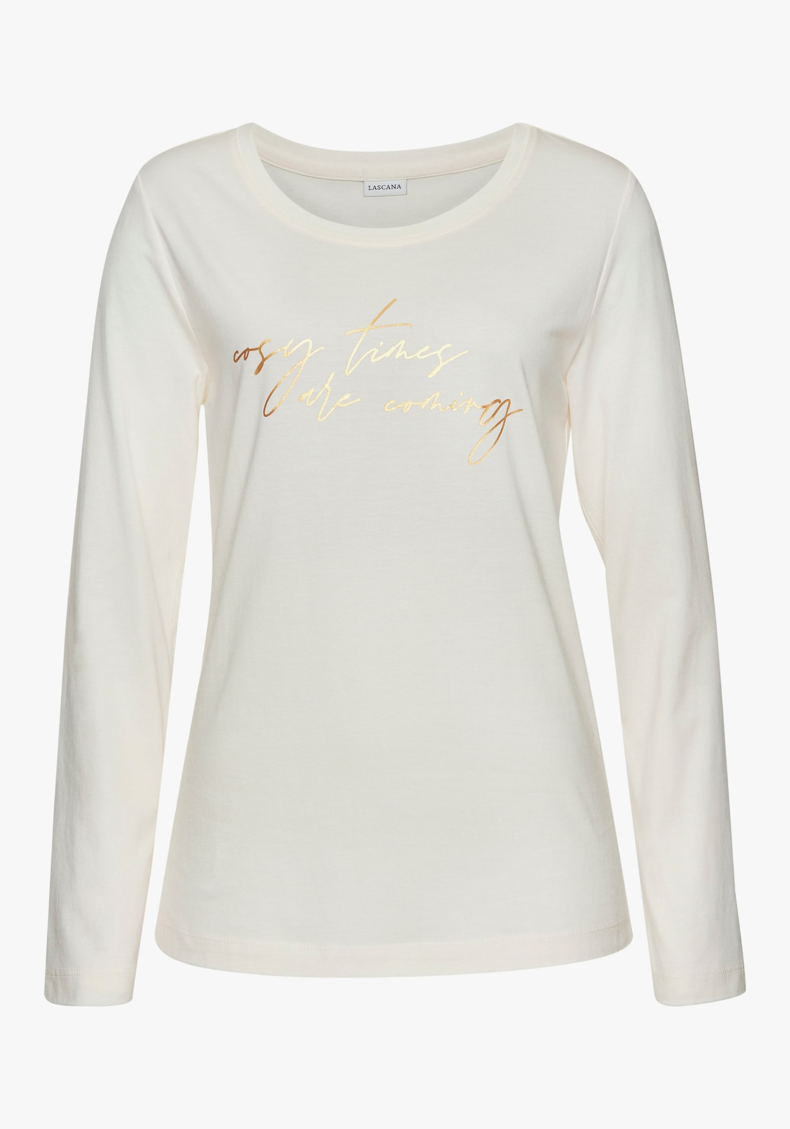 LASCANA Haut de pyjama - écru