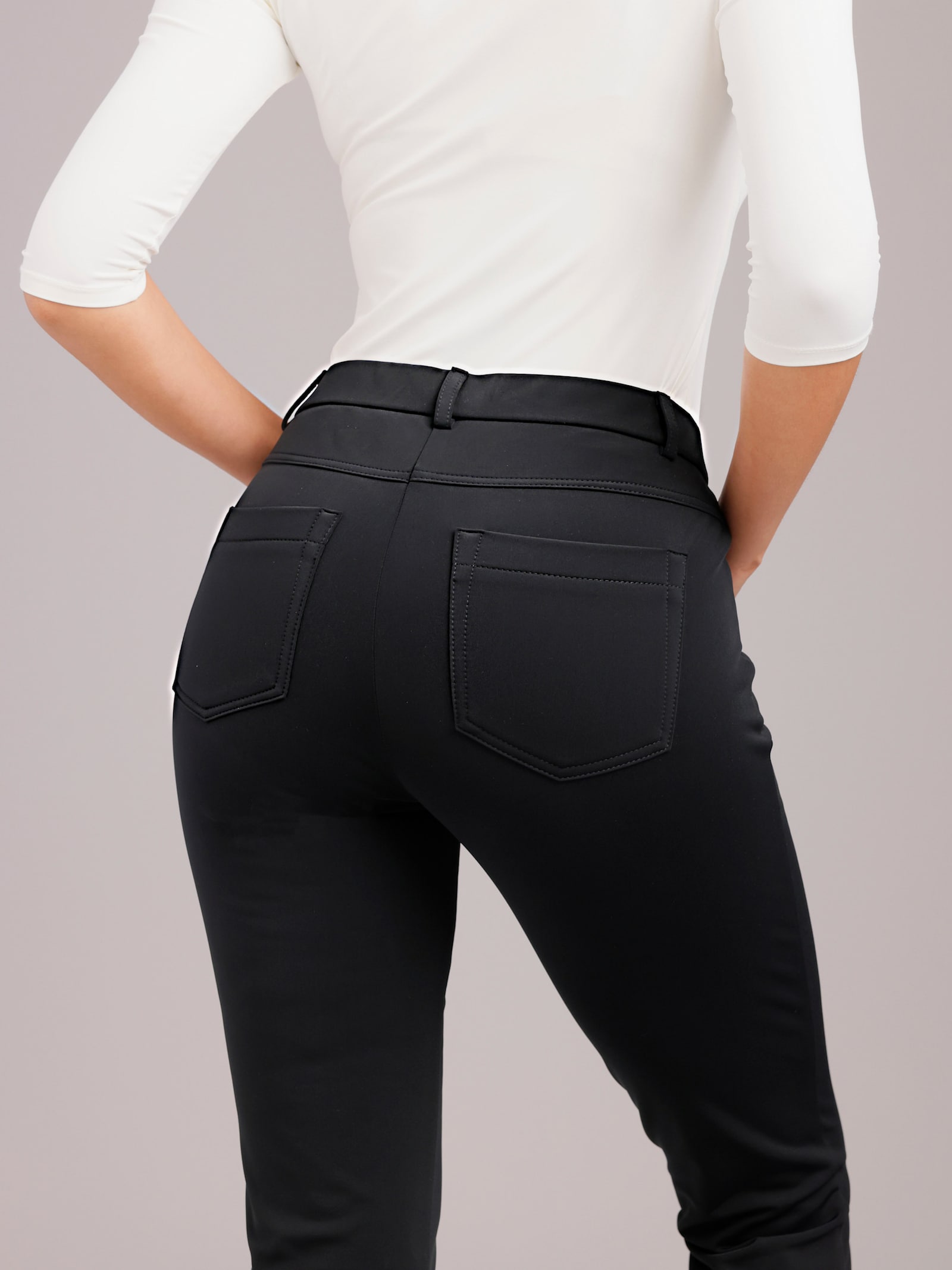 CREATION L PREMIUM Thermohose mit Stretch-Anteil - schwarz