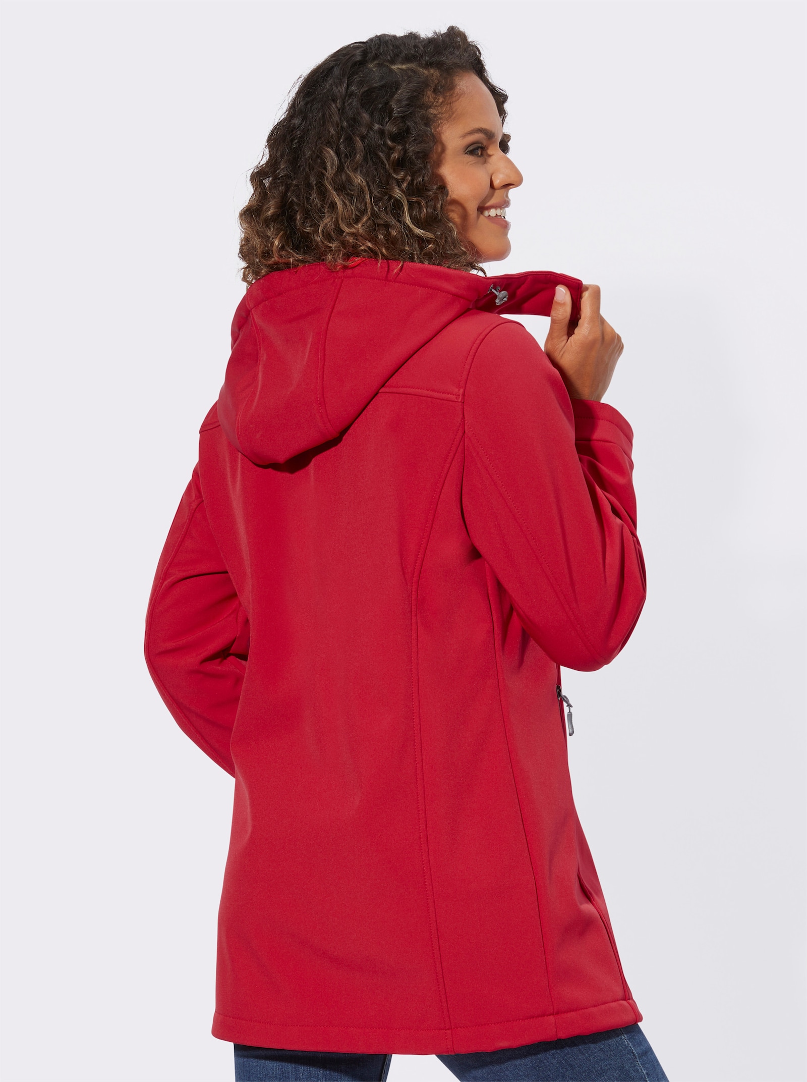 Funktionsjacke innen mit Fleece - erdbeere