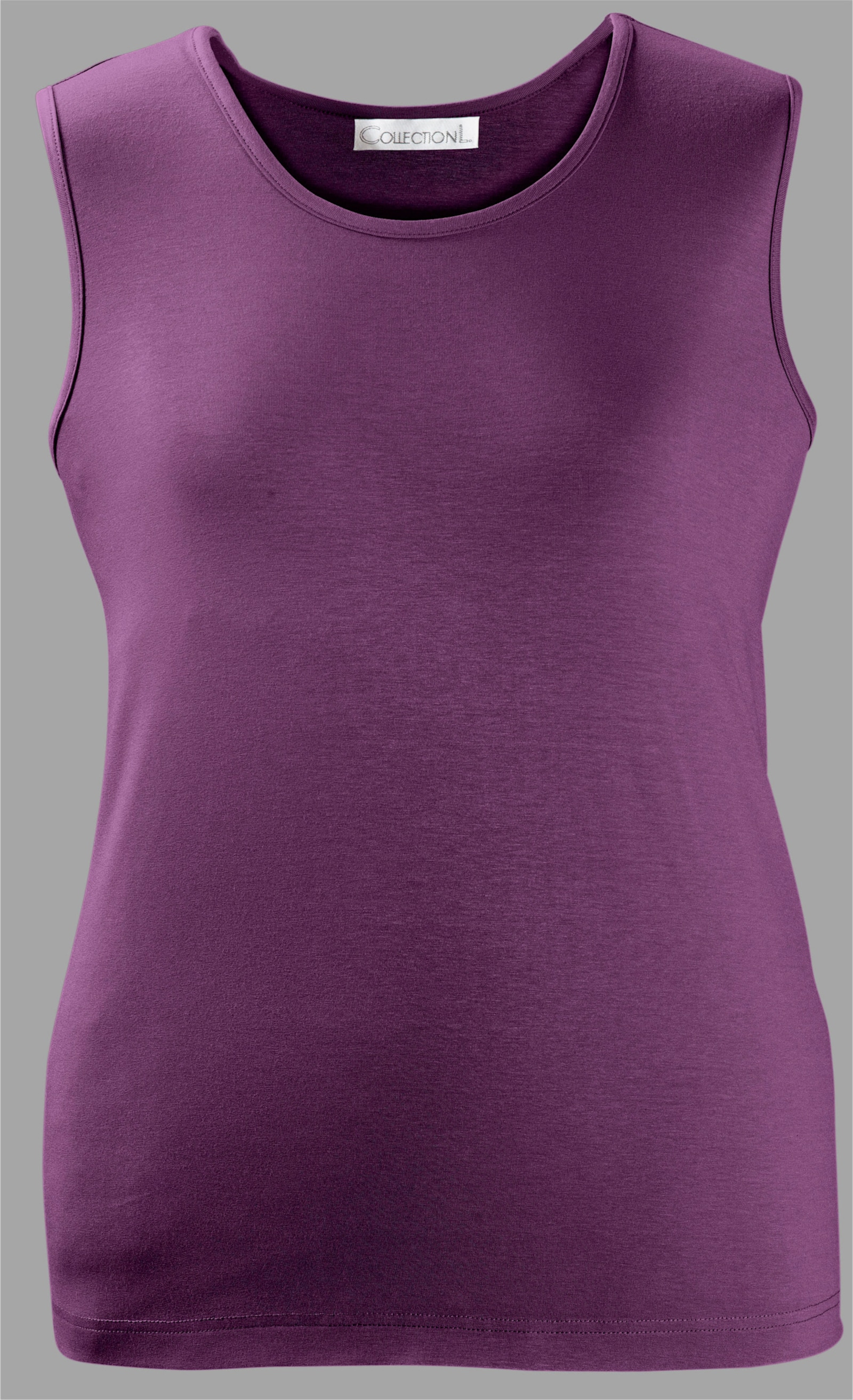 Trägertop mit Rundhals-Ausschnitt - pflaume