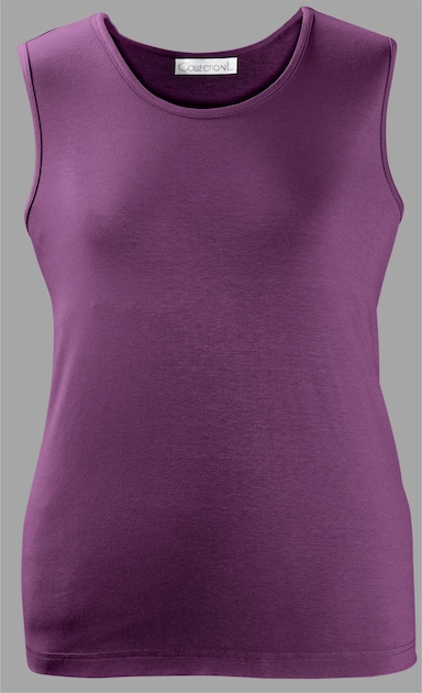 Trägertop mit Rundhals-Ausschnitt - pflaume