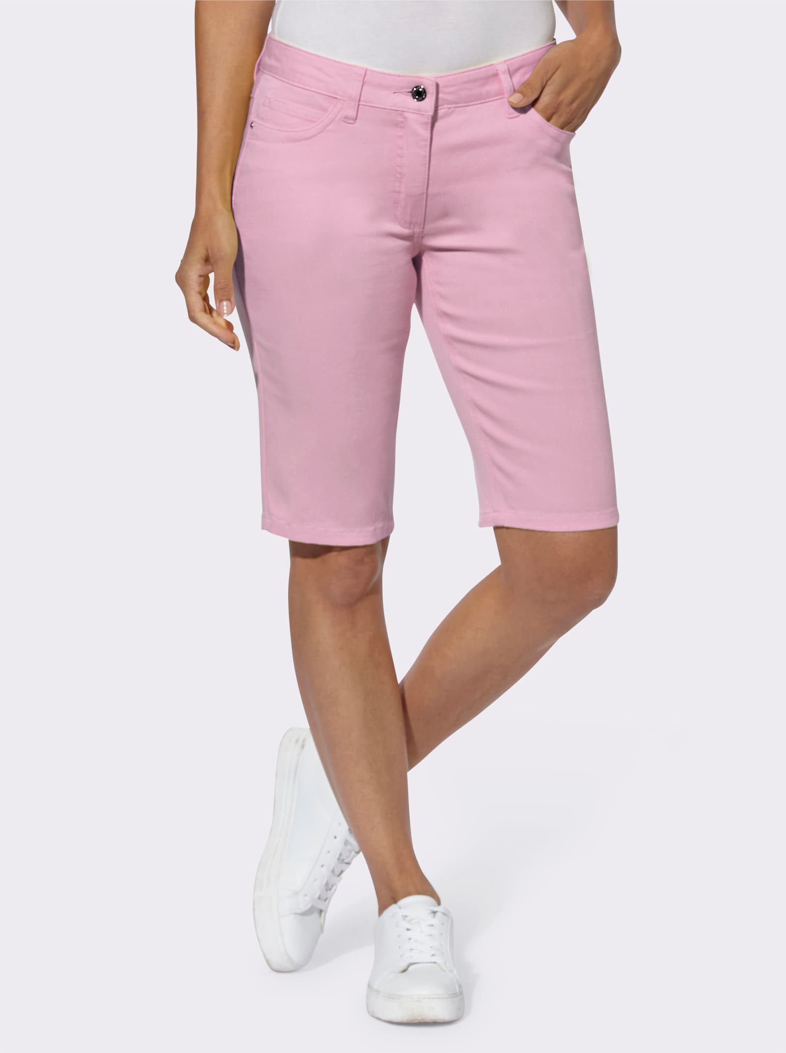 Bermudas im 5-Pocket-Style - rosé