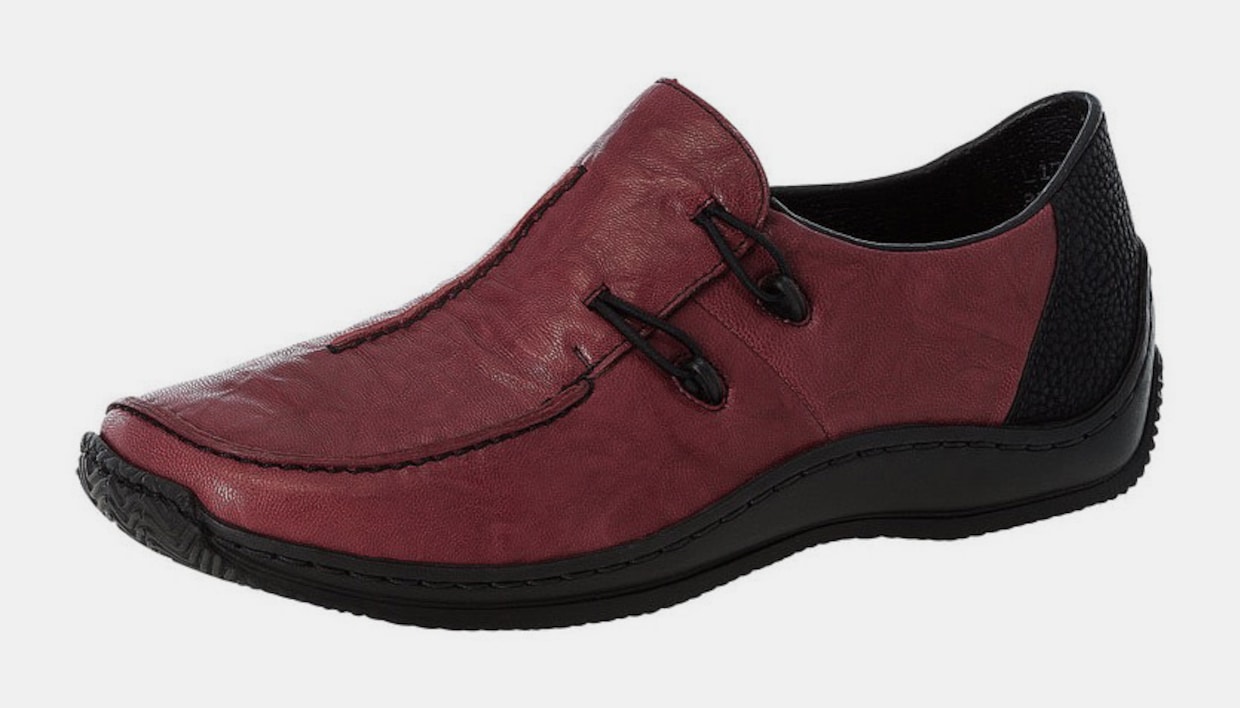 Rieker Slipper - weinrot-schwarz