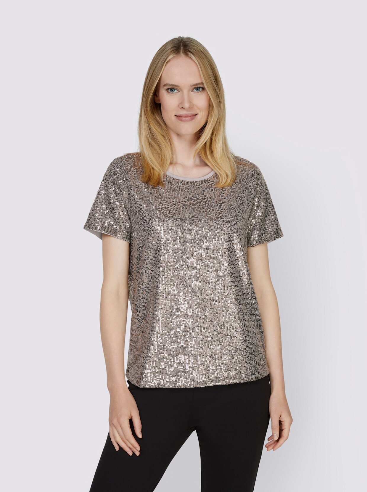 heine Paillettenshirt - silberfarben