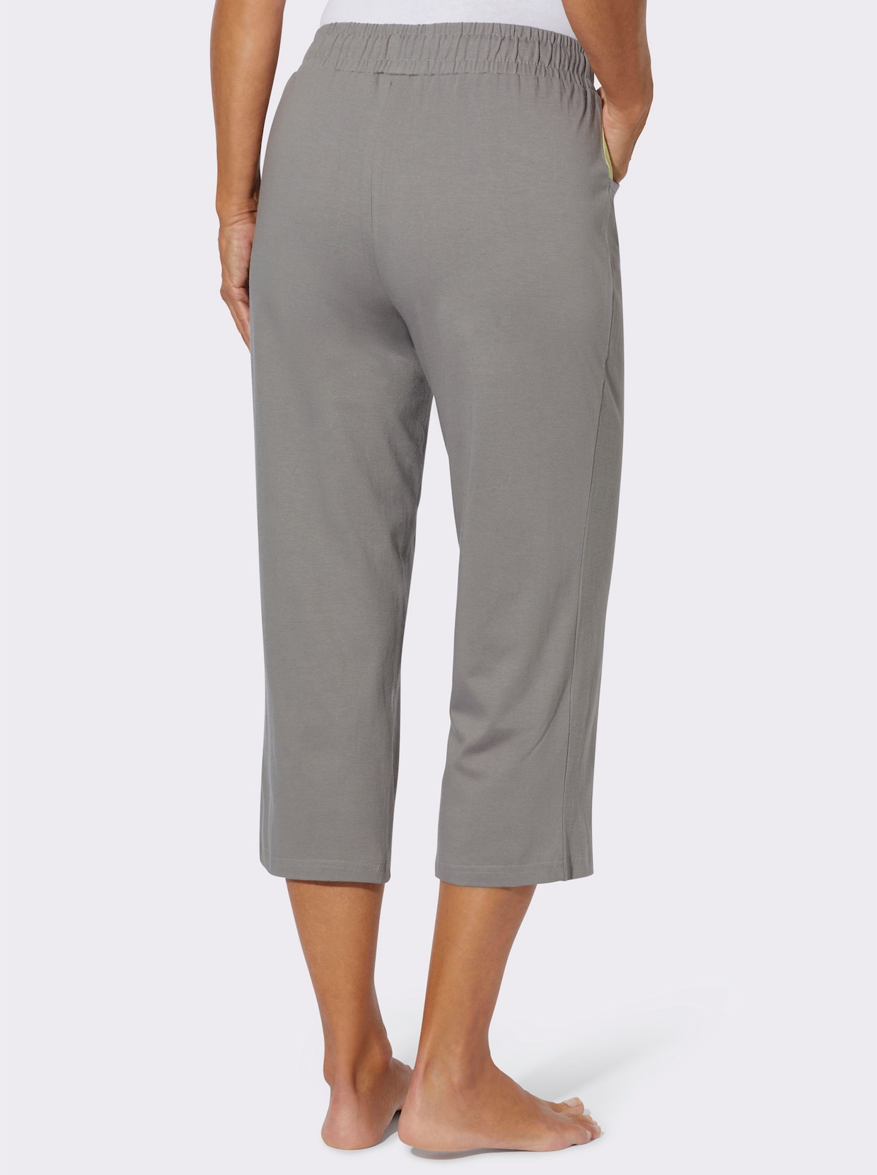 7/8-Hose mit Tunnelzug und Bindeband - grau