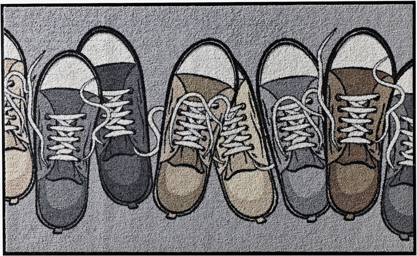 Salonloewe Fußmatte - grau-natur