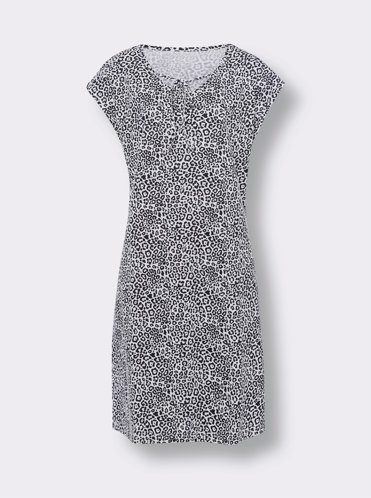 Sommerkleid - schwarz-weiß-bedruckt