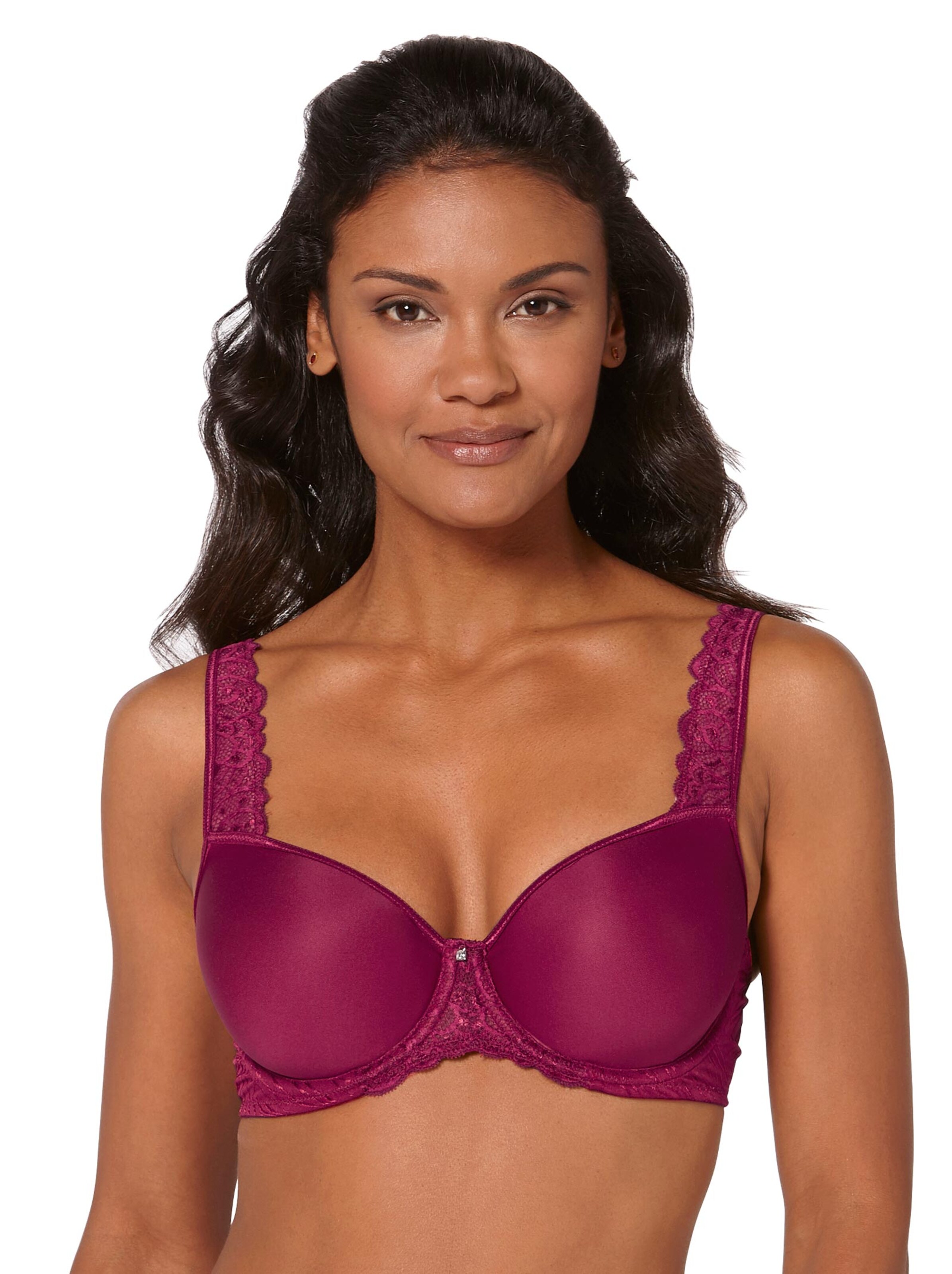 Schalen-BH mit Bügel - weinrot