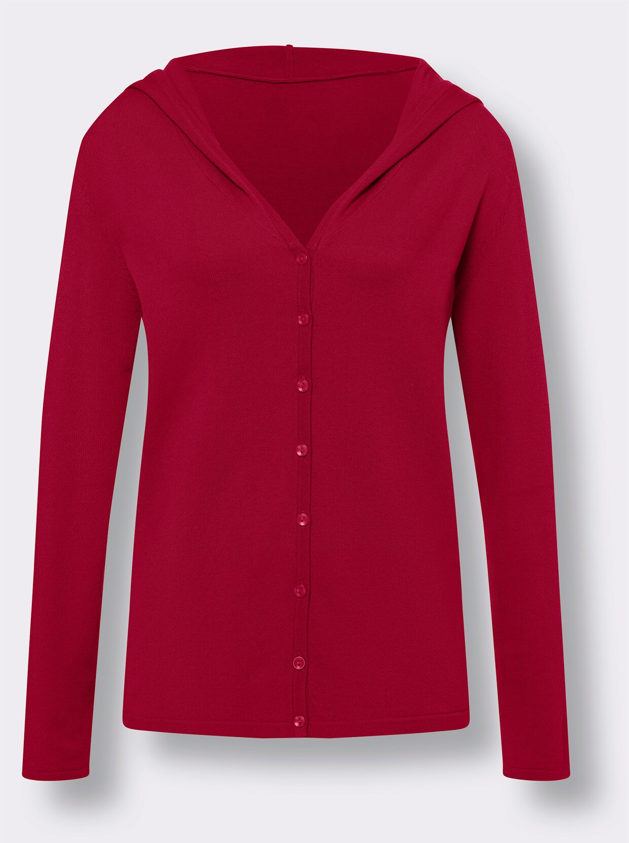 heine Kapuzenstrickjacke - rot
