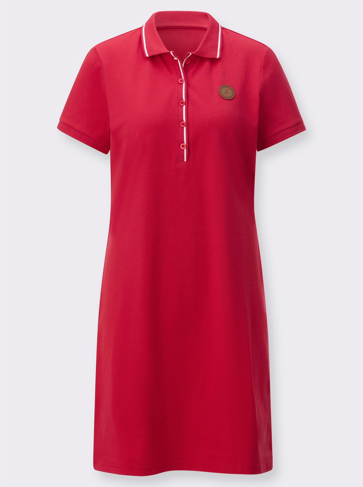 Polokleid - erdbeere