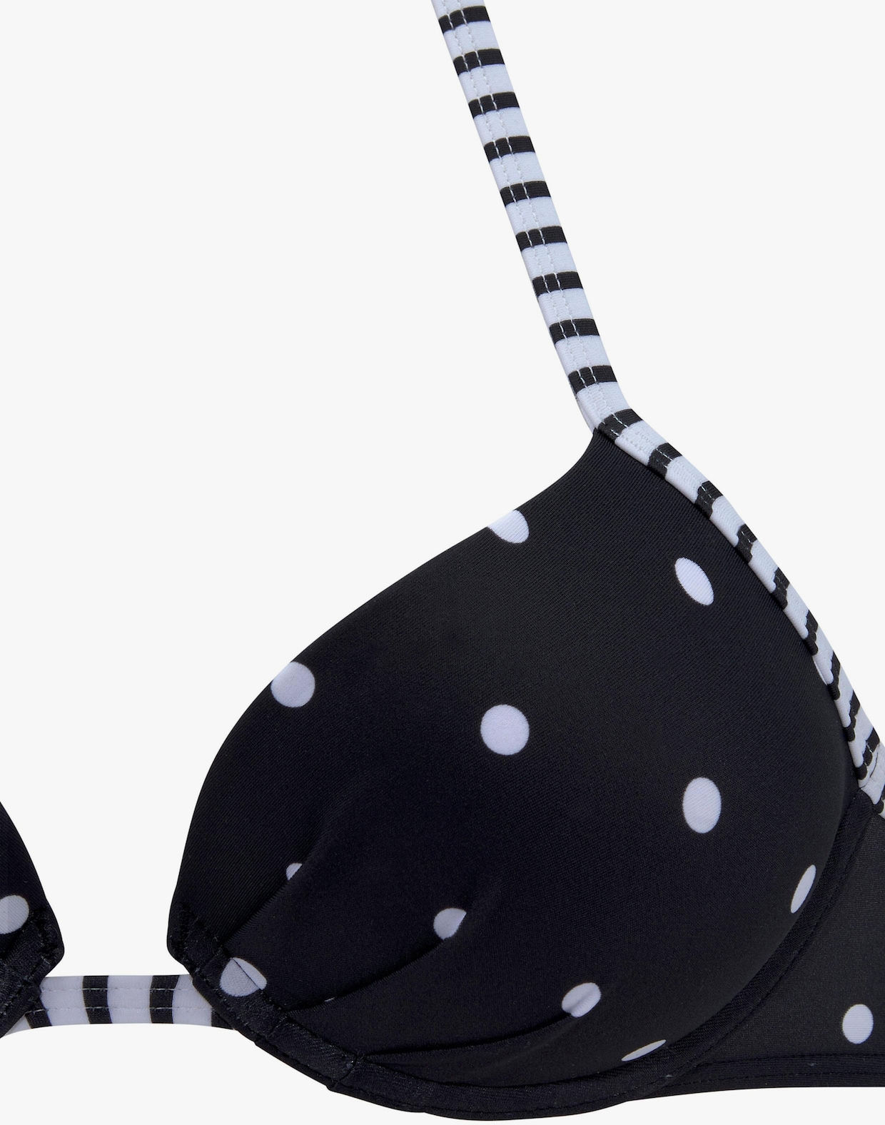 s.Oliver Push-Up-Bikini-Top - schwarz-weiß