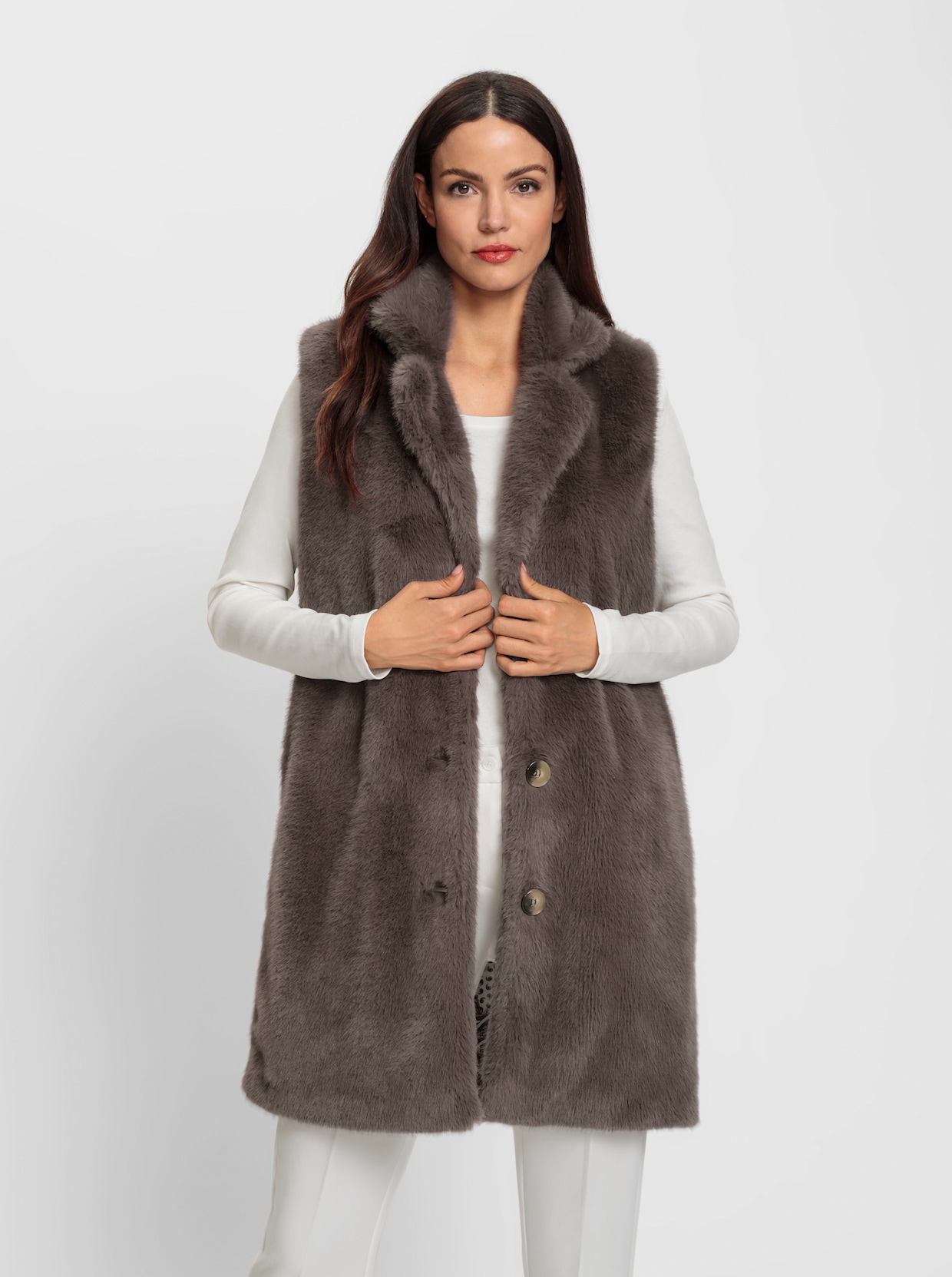 heine Gilet - donkertaupe