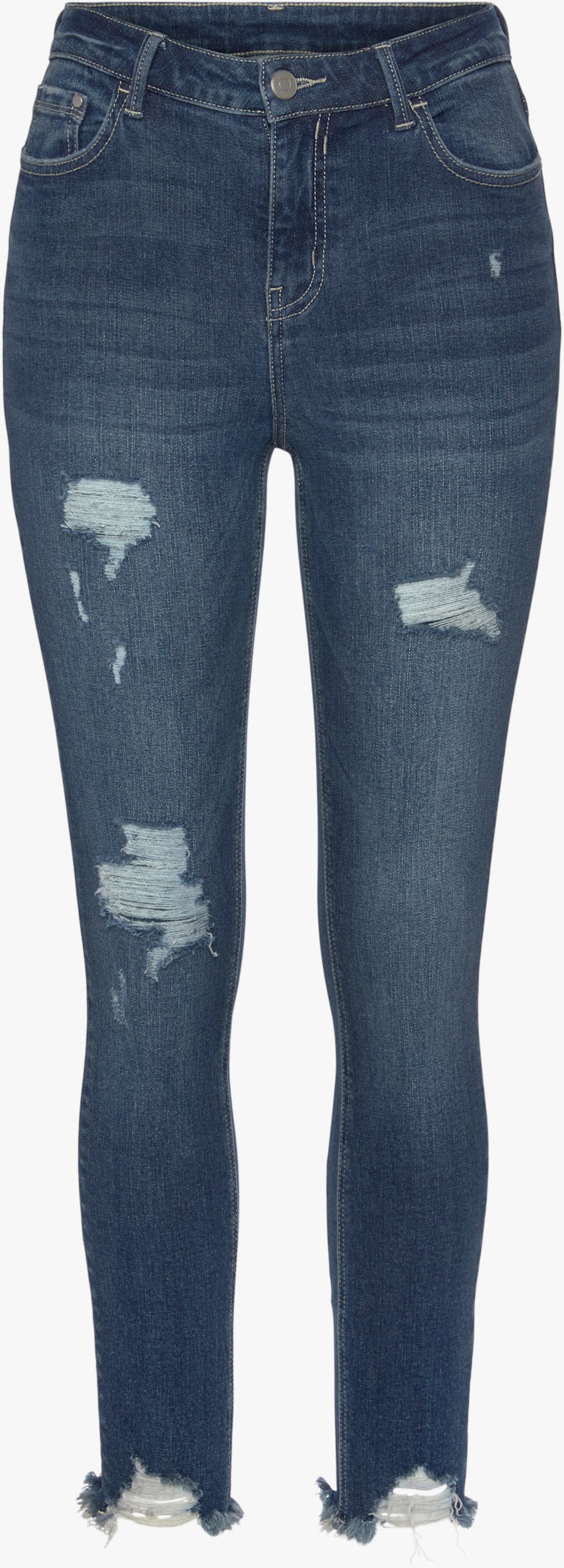 Buffalo Destroyed-Jeans - dark-blue-washed