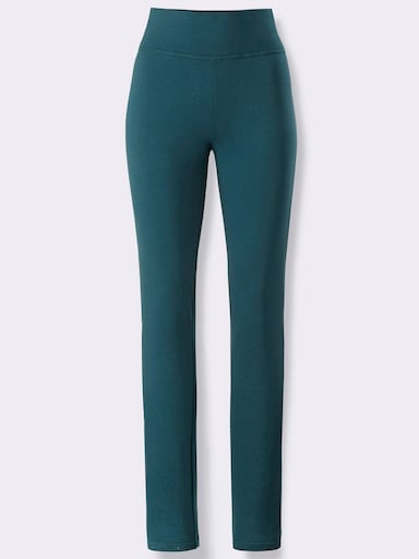 Sweatleggings mit weich angerauter Innenseite - petrol