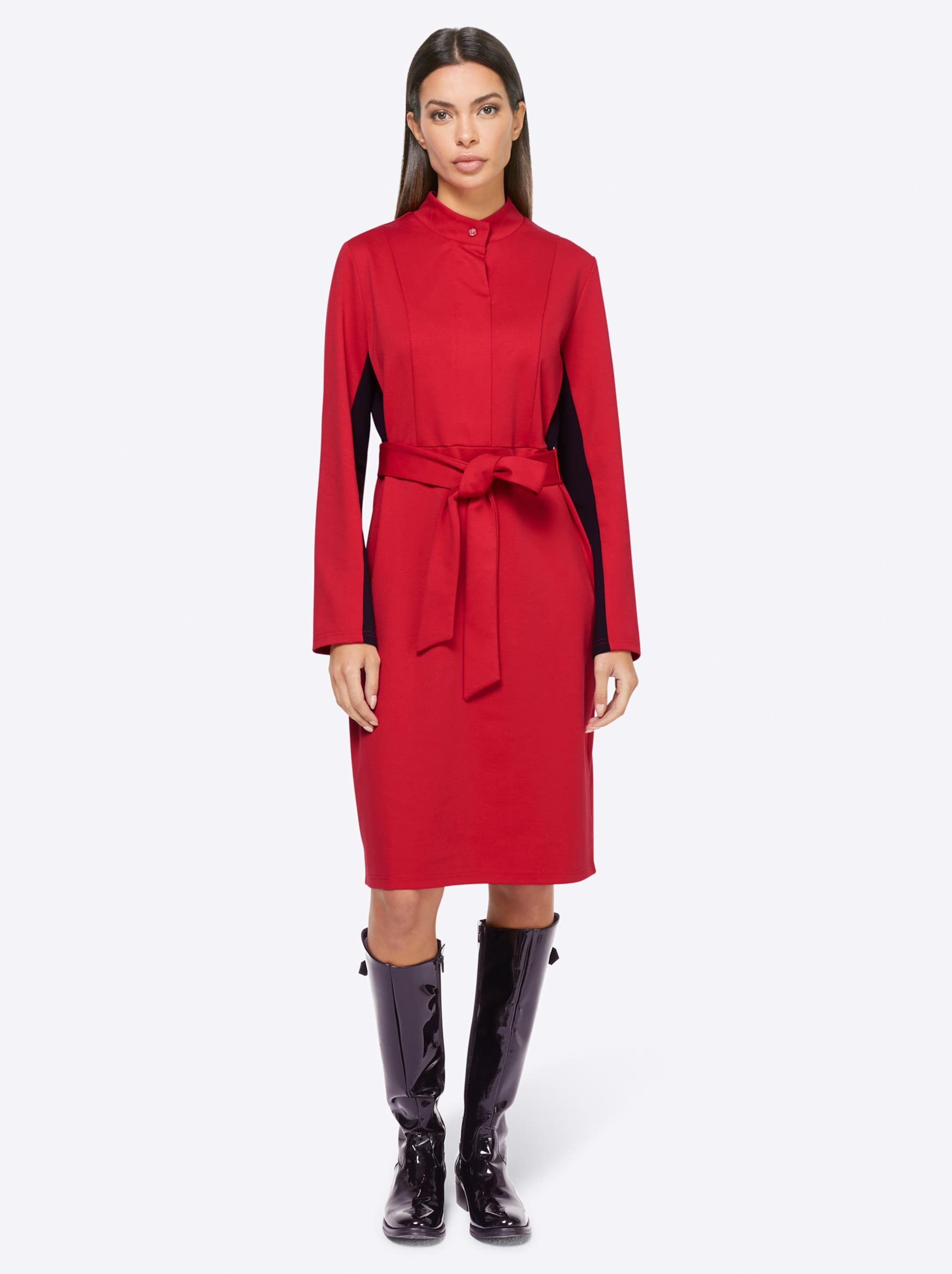 Damenmode Kleider Rick Cardona Jersey-Kleid in rot 