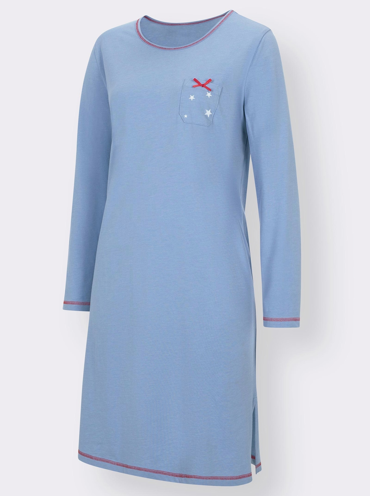 wäschepur Nachthemden - blau-bedruckt + blau