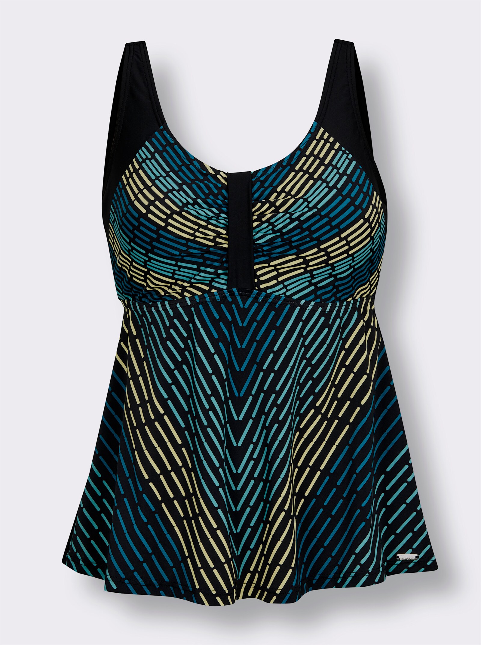 feel good Tankini-Oberteil - schwarz-topas