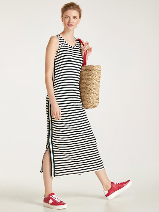 Linea Tesini Maxikleid In Schwarz Offwhite Heine 