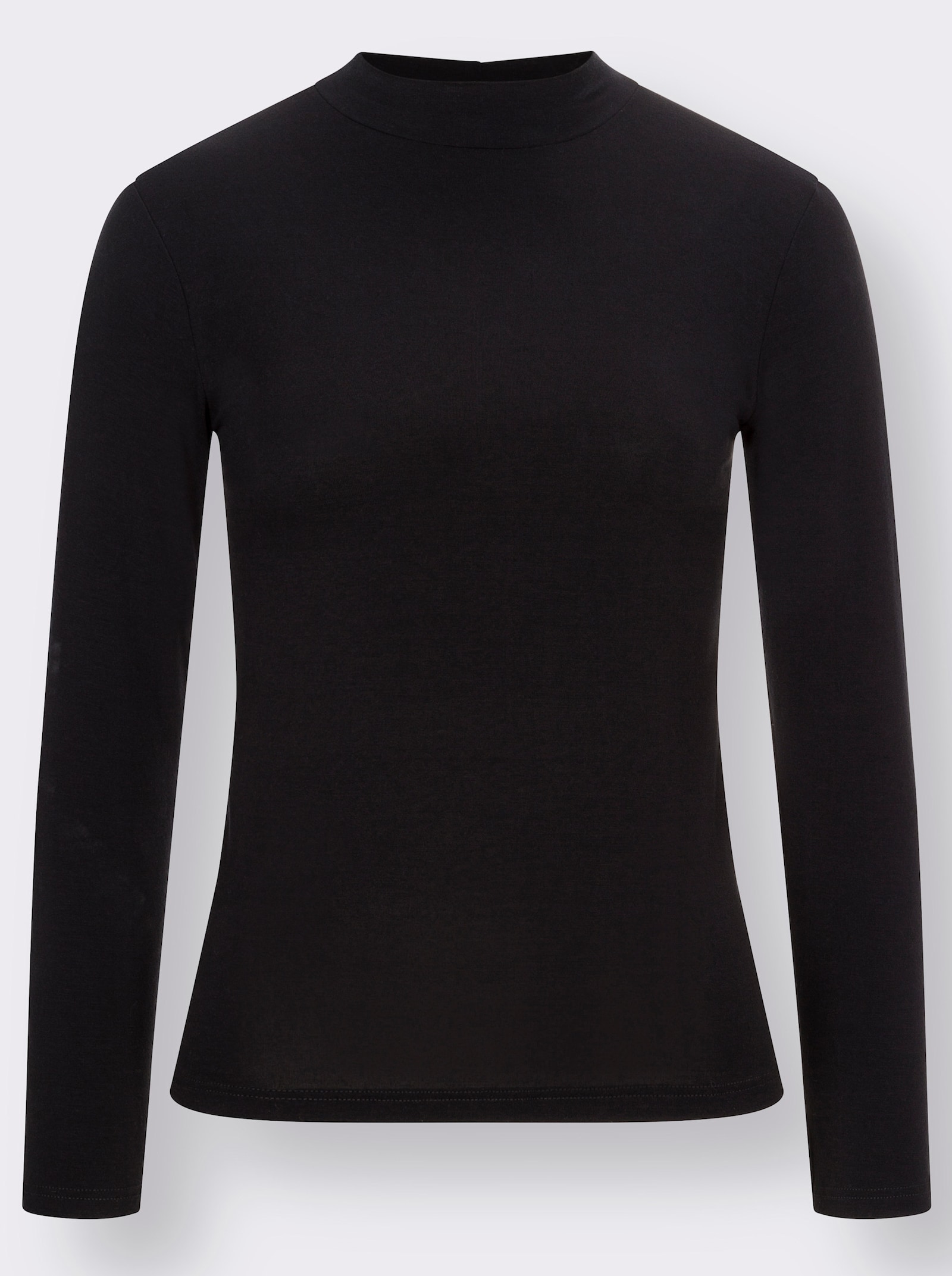 wäschepur Langarm Blazershirt - schwarz